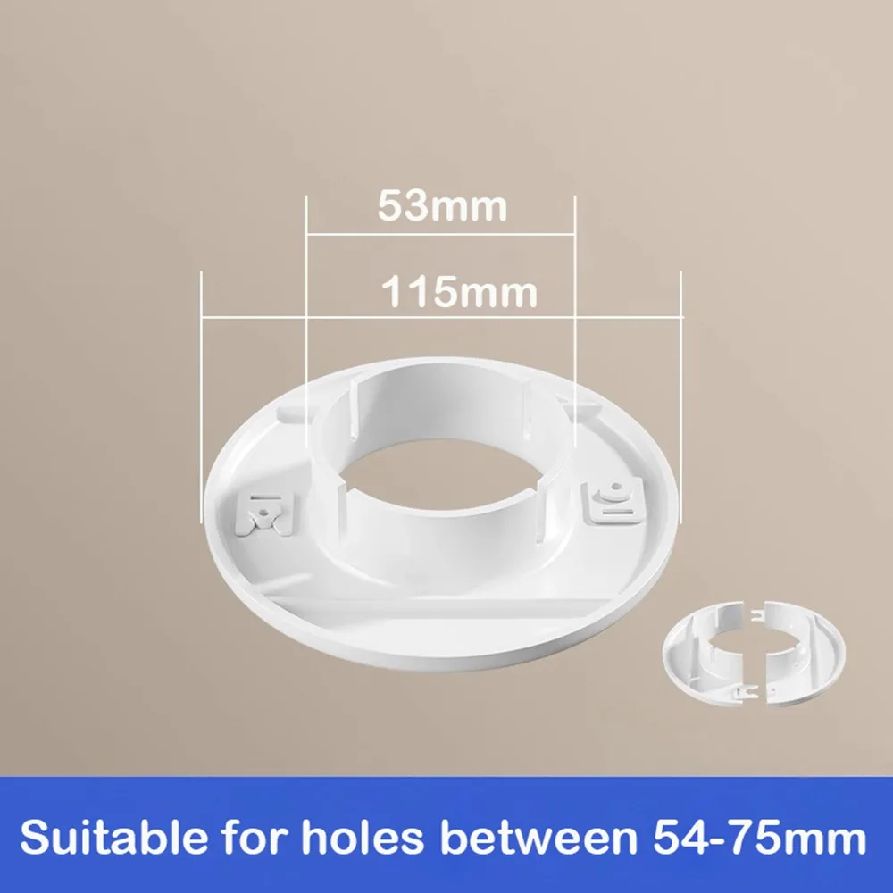 New Plastic Air Conditioning Pipes Cover Split Type White Hole Cover Plug Wall Hole Duct Cover Cable Passage