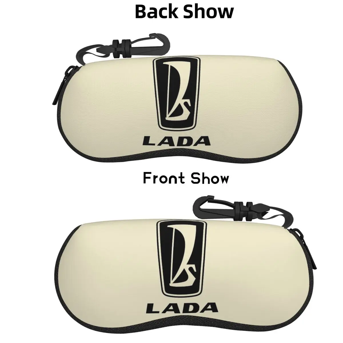 

Lada Logo 1975s (black) Shell Glasses Case Protective Sunglasses Box Women Men Soft Eyeglasses Bag Pouch