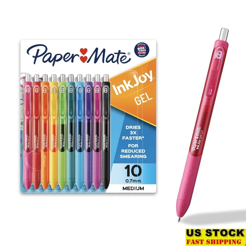 

Joyful Writing InkJoy Gel Pens Medium Point 0.7mm Assorted Colors 10 Count Smooth Ink Ergonomic Grip Fun Writing Experience