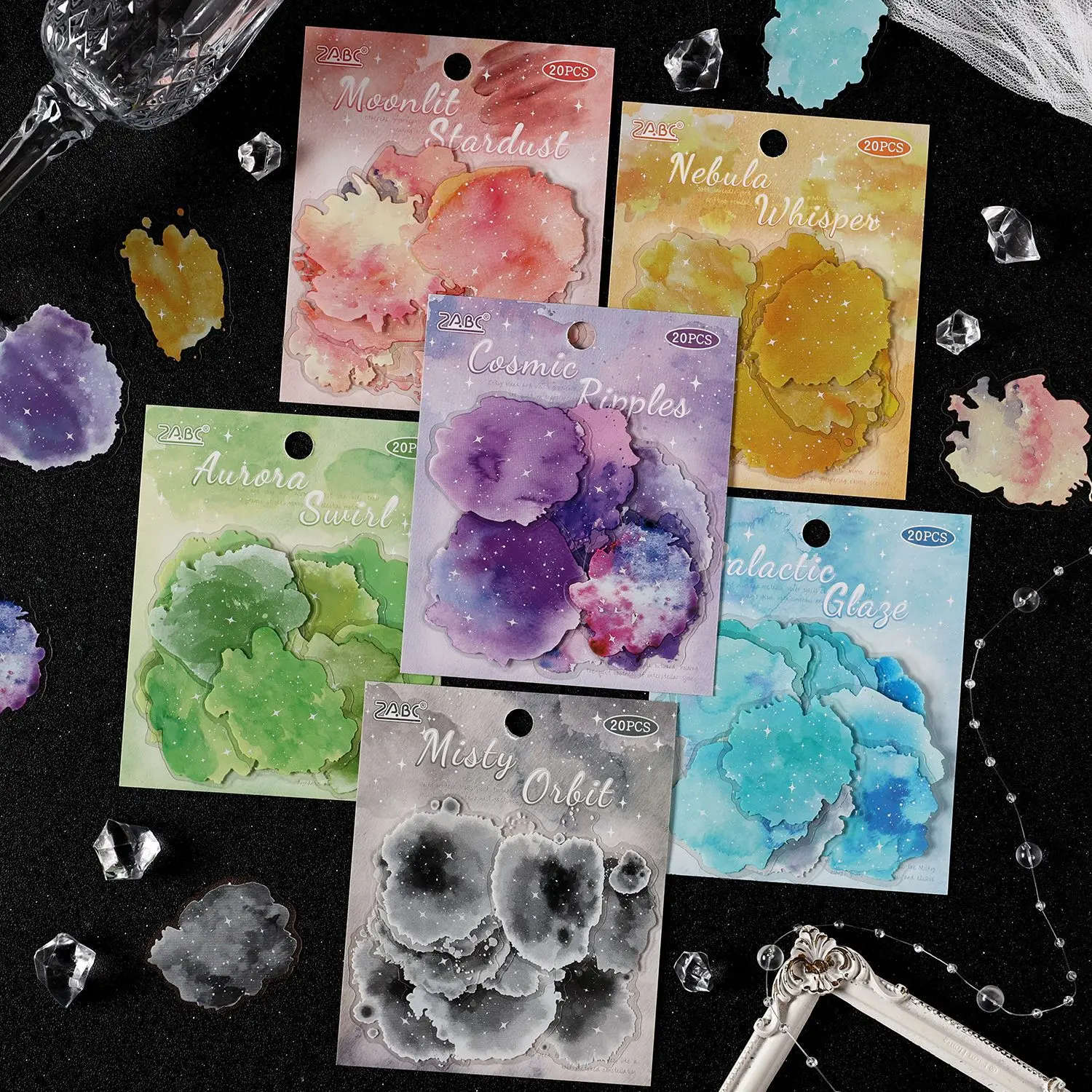 

One Set Star Sky Waterproof Decoration Sticker Creativity Hand Account Diary Scrapbooking Material Junk Journal Supplies