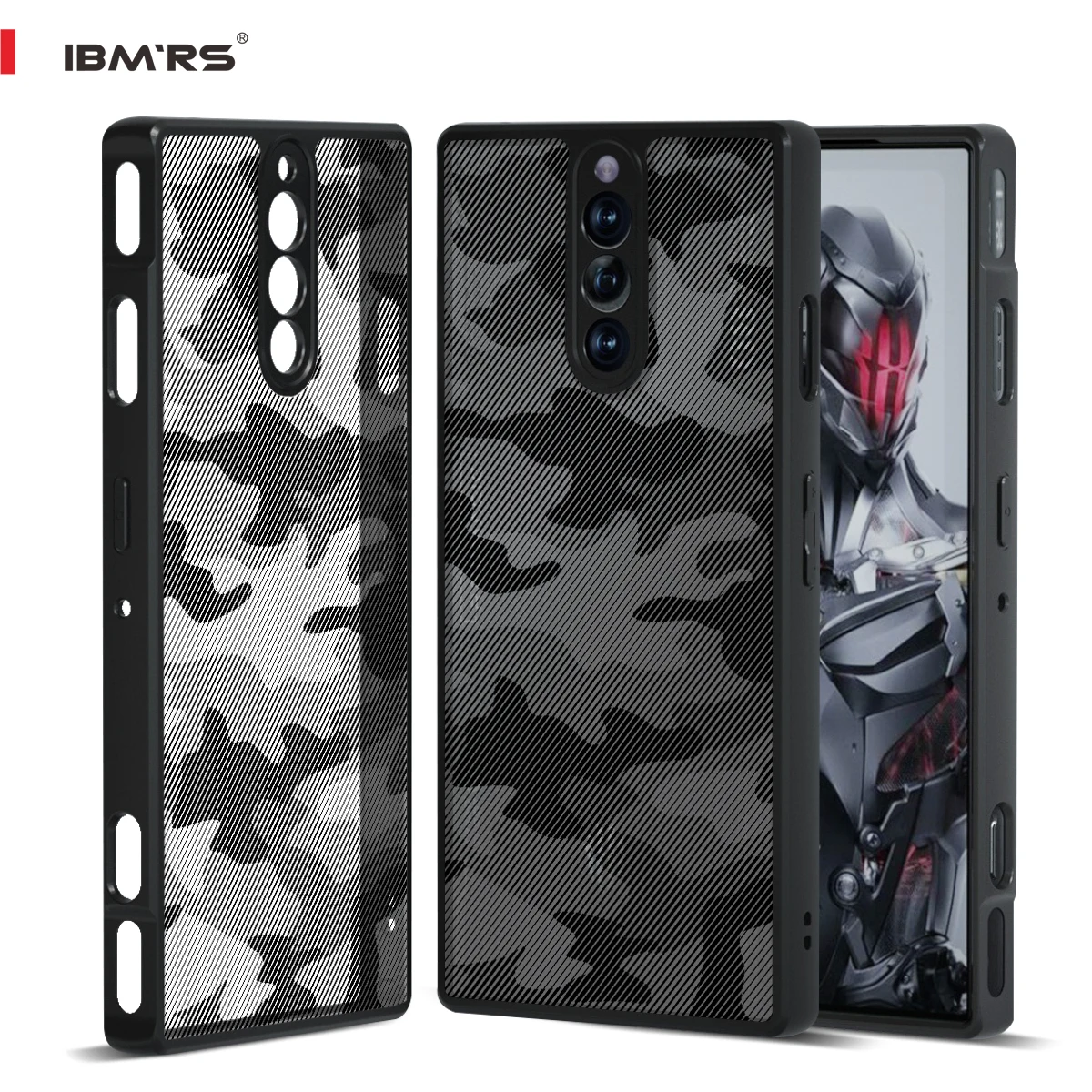 

IBMRS for Red Magic 8S Pro/8 Pro Camo Case,PC+TPU Shockproof Armor Military Pattern Protective Shell for Gaming