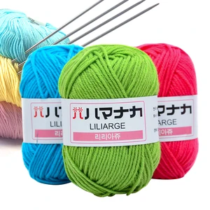 Soft cotton knitting wire for diy sweater, crochet thread for baby scarf, colored crafts, handmade nightgown, 25g per ball 6 Main Sales Crochet Mesh Wire - №4