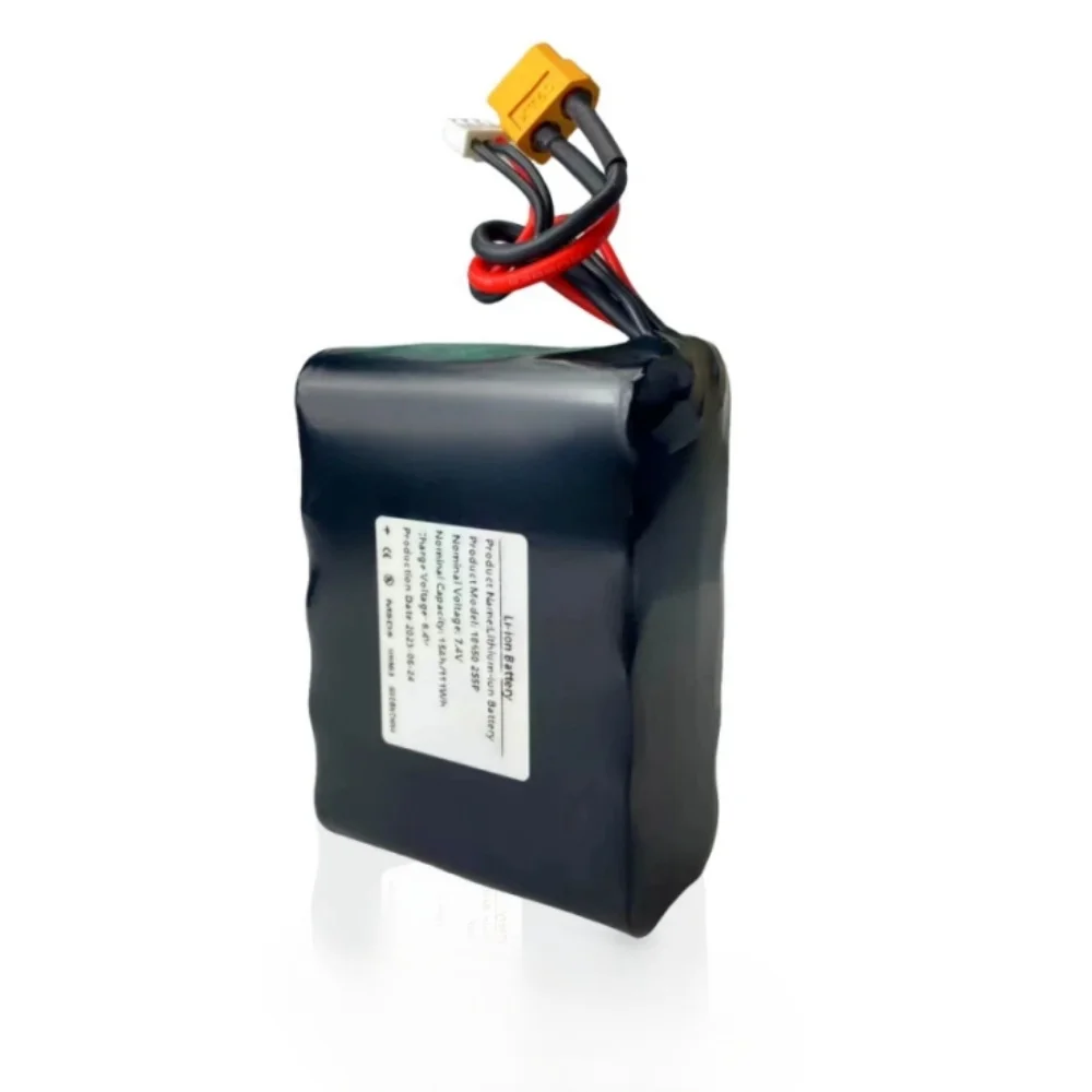 7.4V 15Ah 18650 lithium battery pack 2S5P 15000mAh high current, high power battery for UAV model electric toy car