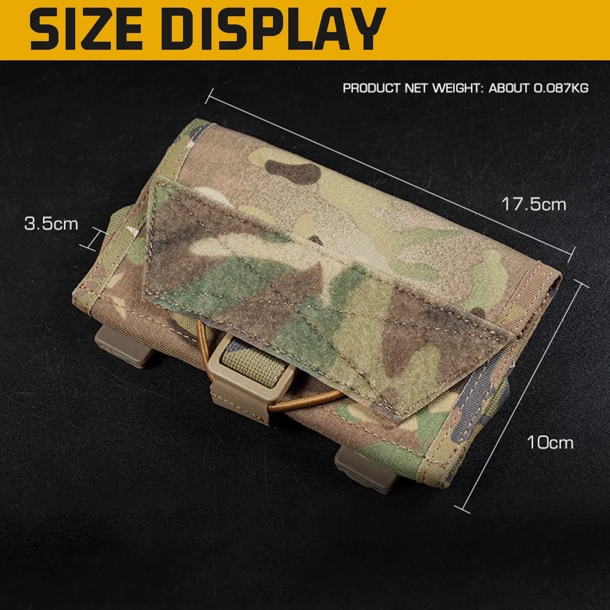 Tactical Molle Pouch Military Clip Bag Phone Case EDC Tool Bag Quick Release Design Outdoor Camping Hunting Accessories Pouch