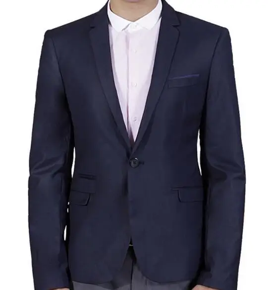 Traje holgado de algodón para hombre, chaqueta informal de un solo pecho, Color sólido, novedad de 36,99