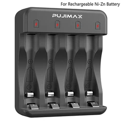 4-slot Smart Ni-Zn Battery Charger Indicator Charging Cable Smart With LED For Rechargeable Ni-Zn Battery