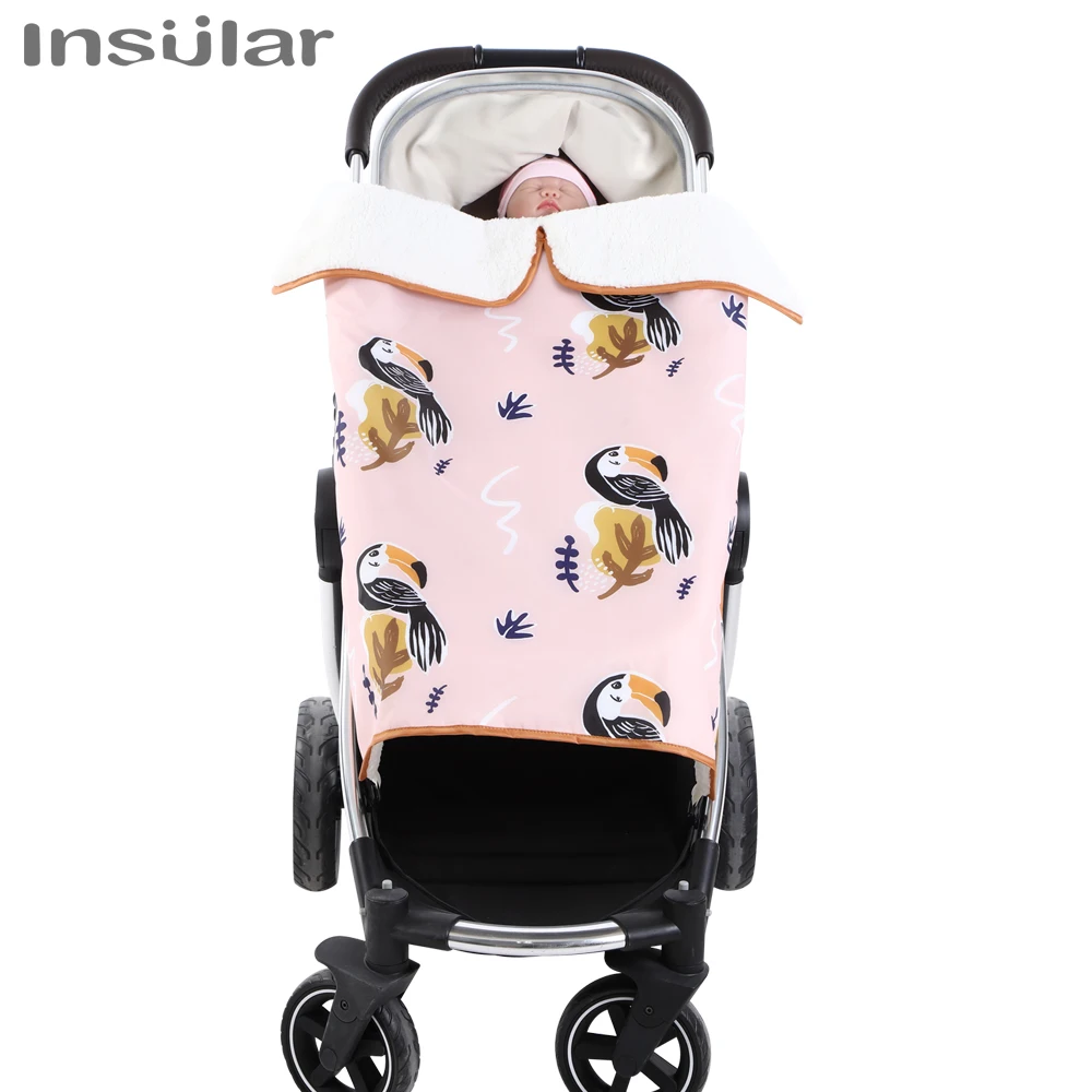 New Waterproof Baby Winter Stroller Blanket Baby Fully Wrapped Windproof Blanket Toddler Sleeping Blanket Universal 85*64cm