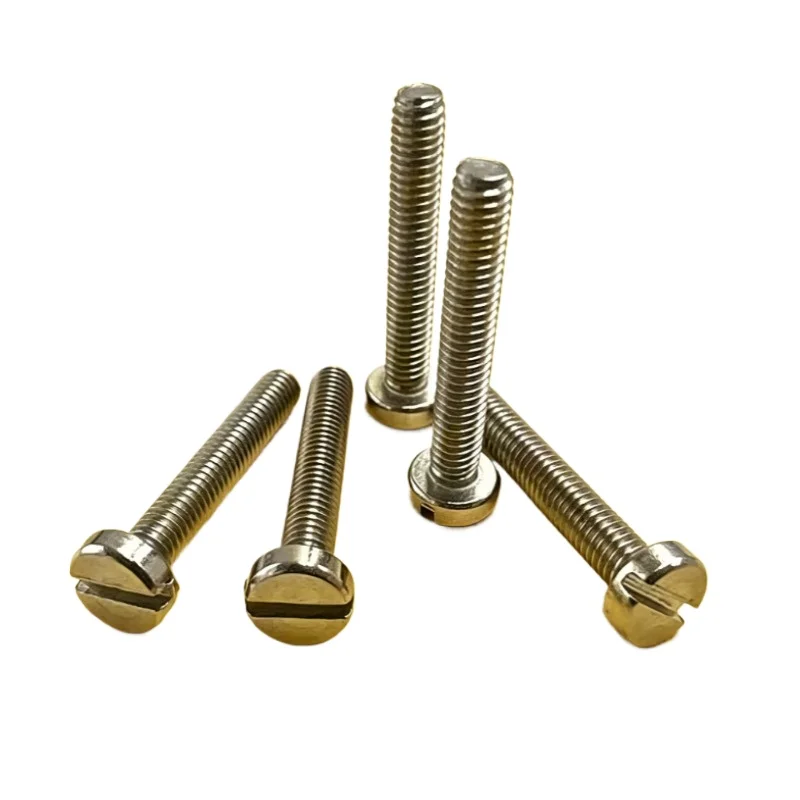 2/200pcs 304 Stainless Steel Slotted Pan Head Machine Screws M1.6 M2 M2.5 M3 M4 M5 M6 M8 Round Head Metric Bolts Fastener Kit