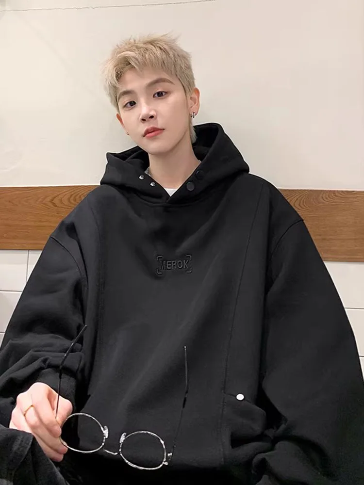 

American Sle Oversize Hoodie Sweatirt for Men Spring Autumn Trendy Brand Embroidery Hat Jaet Heavyweight Outerwear