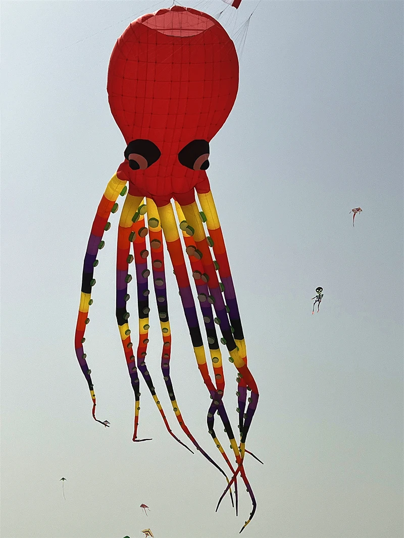 Nuevos pipas grandes de pulpo de 13m para adultos, juguetes voladores, pipas de viento, pipa eléctrica, juguete, piloto deportivo, pipas, pipa de paracaídas, pipas inflables