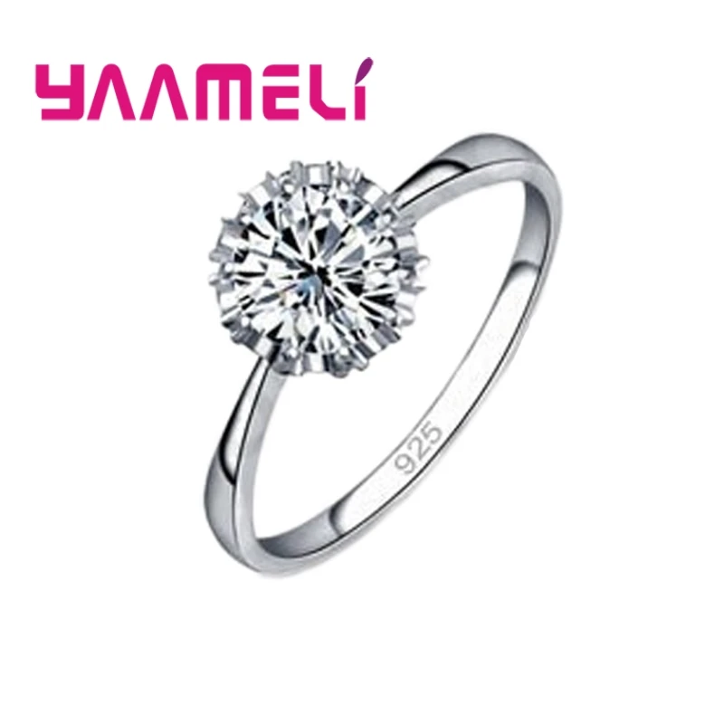 AAA Cubic Zircon 925 Sterling Silver Rings For Women Wedding Engagement Jewelry Fashion Promise Ring Accessory Ring