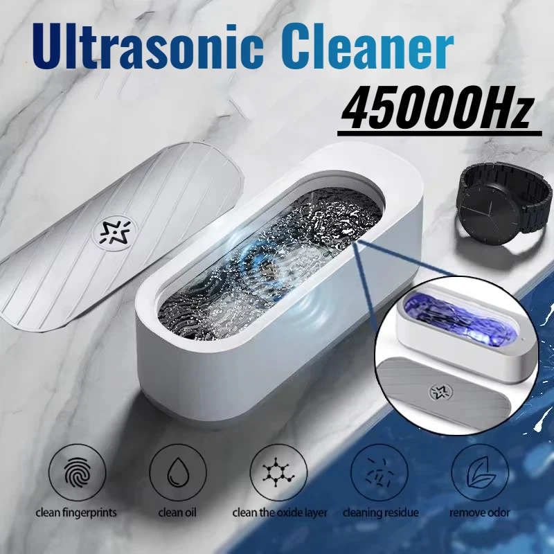 45000Hz Ultrasonic Cleaner Pro Deep Clean for Jewelry Glasses Watches USB-C Rechargeable Portable for Home & Travel Use 2026