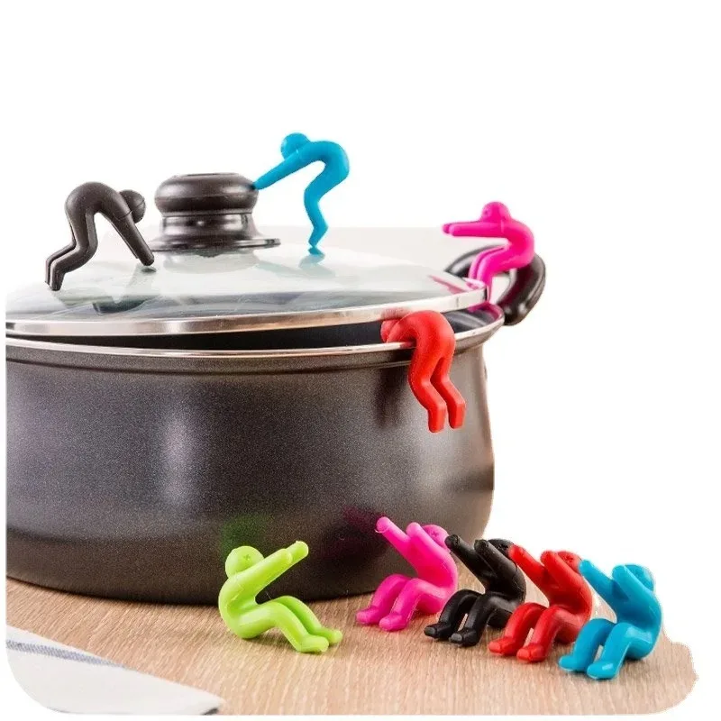 Spill-proof Lid Lifter for Soup Pot Kitchen Tools Lid Stand Silicone Heat Resistant Holder Keep The Lid Open Great Decoration