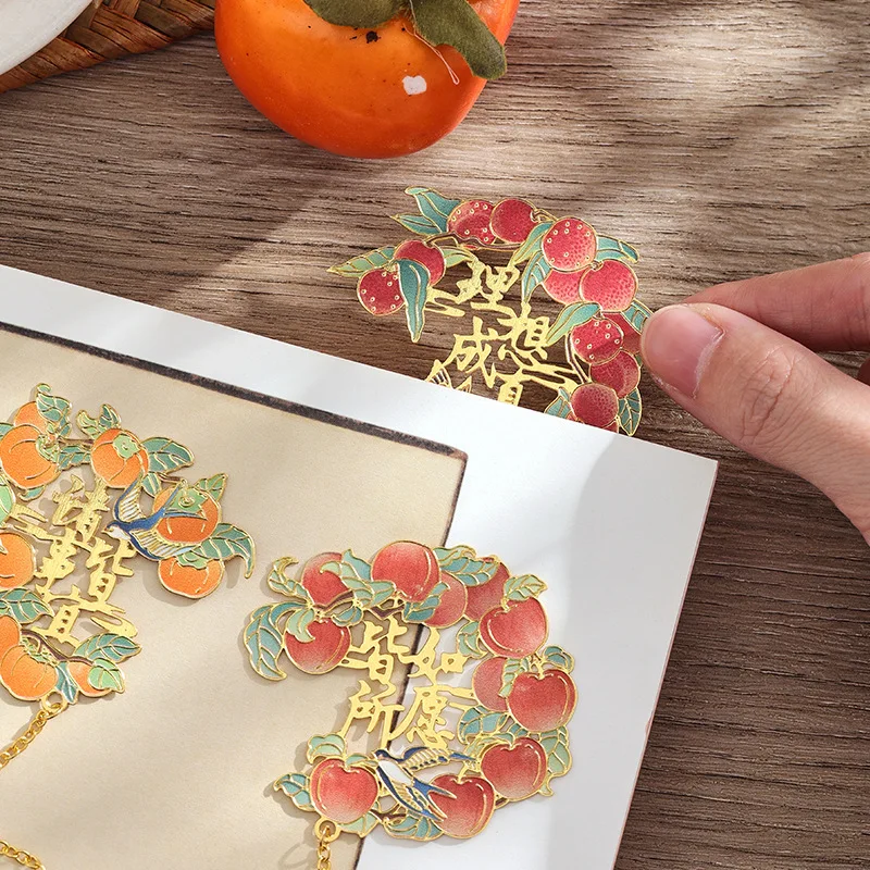 Fruit Flavor Bookmark Clip Reading Label Student Bookmark for Reading Student Library