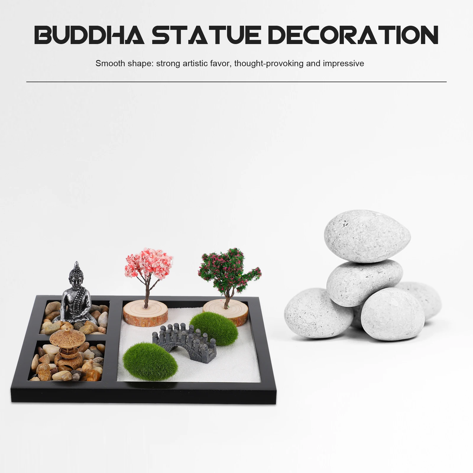 

Resin Decorative Pieces Smooth Shape Buddha Statue Desktop Adornment Artware Craftsmanship Long Lasting Premium Material