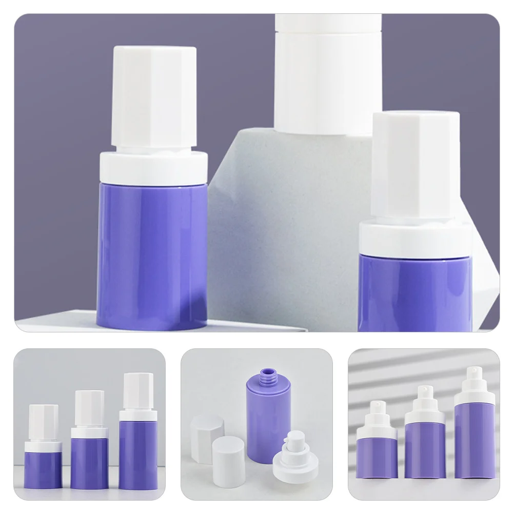 3Pcs Vacuum Lotion Bottle 15Ml Airless Pump Travel Container for Foundation Sunscreen Dispenser Refillable Portable