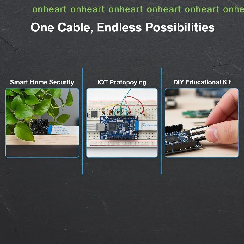 [C]ESP32 CAM Extension Adapter Waterproof Insulated Camera Extension Cable for Outdoor Electronic DIY Sensor Projects