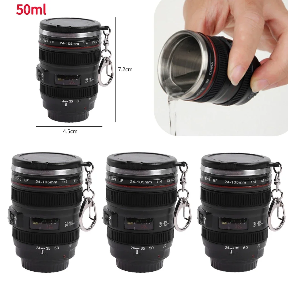 50ml Coffee Cup Photographic Props Camera Lens Mouthwash Cup Mini Portable Multipurpose Stainless Steel for Household Commodity