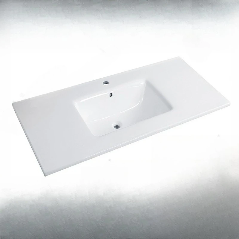 

One-piece deepened washbasin, single basin, increased capacity, side basin, thin edge design washbasin