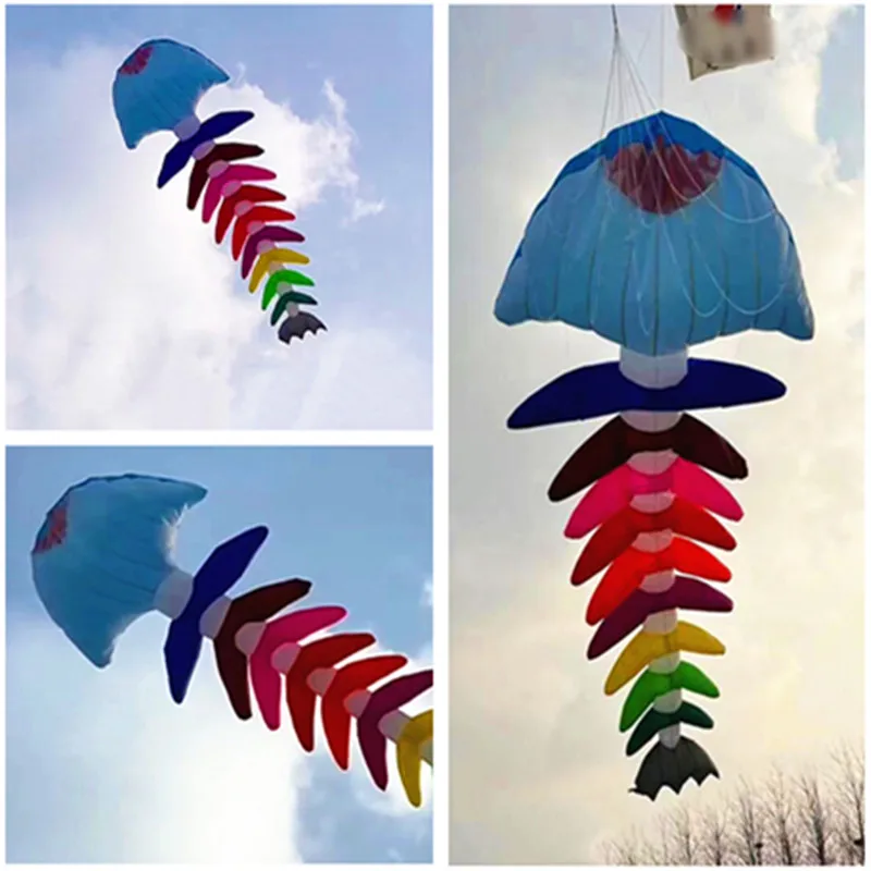 Free shipping fishbone soft kites pendant flying fish kites adults kites inflatable large kite outdoor toy giant kites to fly