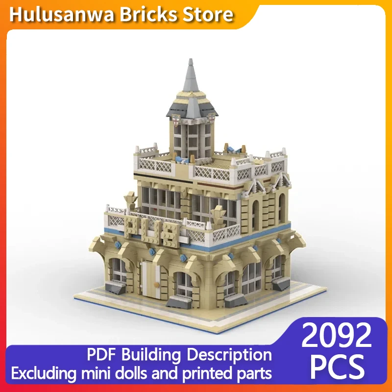 Street View Model MOC Building Bricks Street Corner Bar Building Modular Technology Gifts Holiday Assemble Children Toys Suit