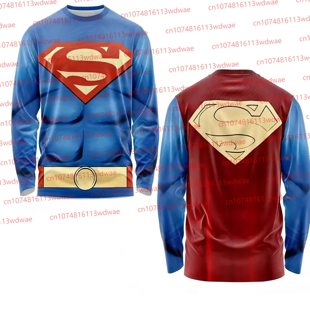 

Superhero Long Sleeve T-Shirt For Men Women Universal Superman Cartoon Long Sleeve Quick Dry T-Shirt KID Long Sleeve T-Shirt