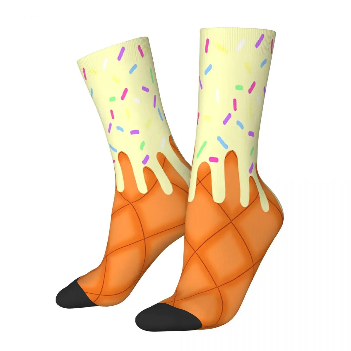 Vanilla Ice Cream Vanilla Chocolate Ice Cream Socks Male Mens Women Spring Stockings Printed