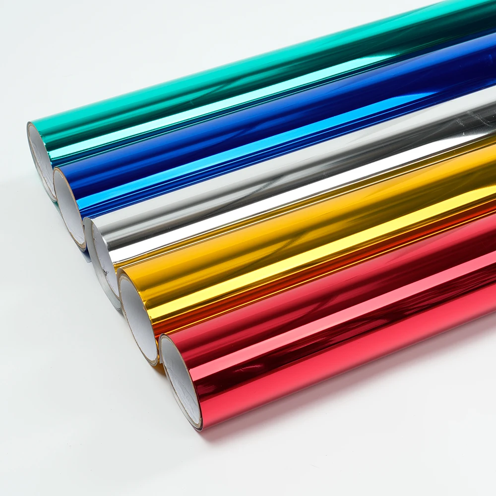 

Factory Wholesale Electroplating Chrome Vinyl Car Wrap PET Liner Super Chrome Bule Car Films