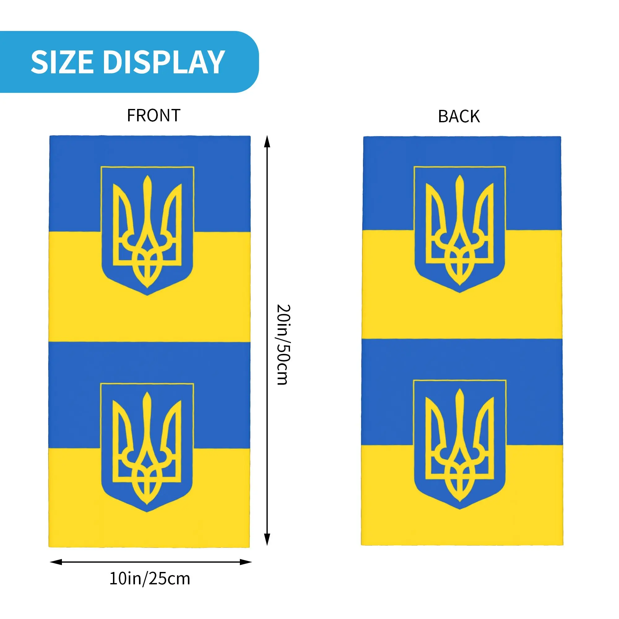 Flag Of Ukraine Winter Headband Neck Warmer Men Women Hiking Camping Tube Scarf Patriotic Face Bandana Gaiter