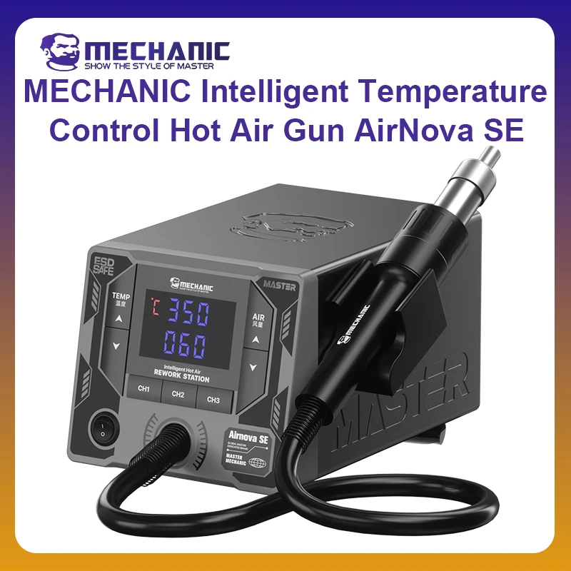 

MECHANIC OFFICIAL Intelligent Temperature Control Hot Air Gun AirNova SE Heat Gun Tools for Phone BGA IC PCB Repair