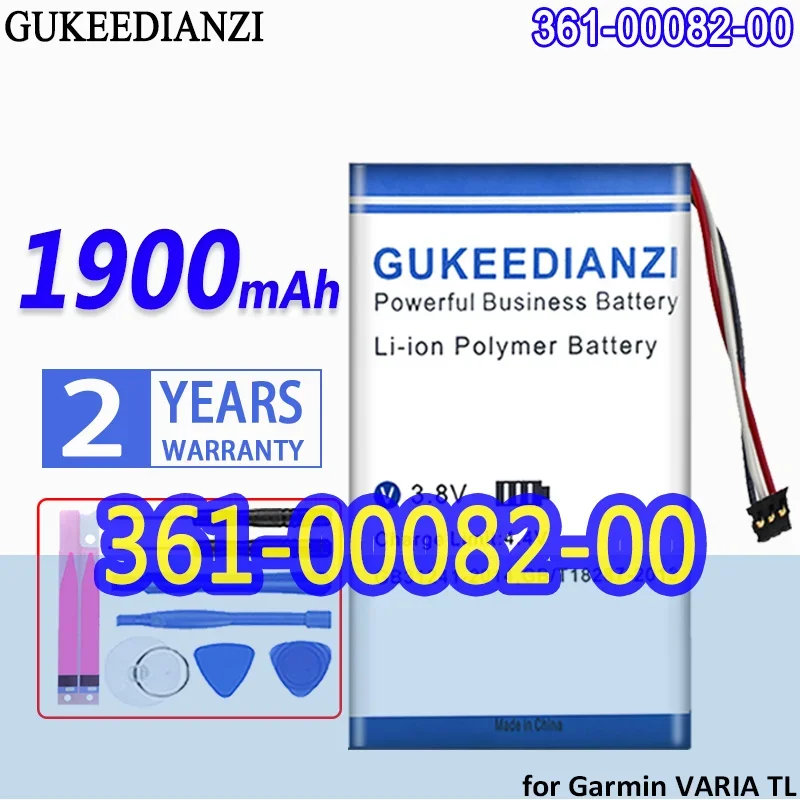 Batería GUKEEDIANZI de alta capacidad 361-00082-00 1900mAh para baterías digitales Garmin VARIA TL
