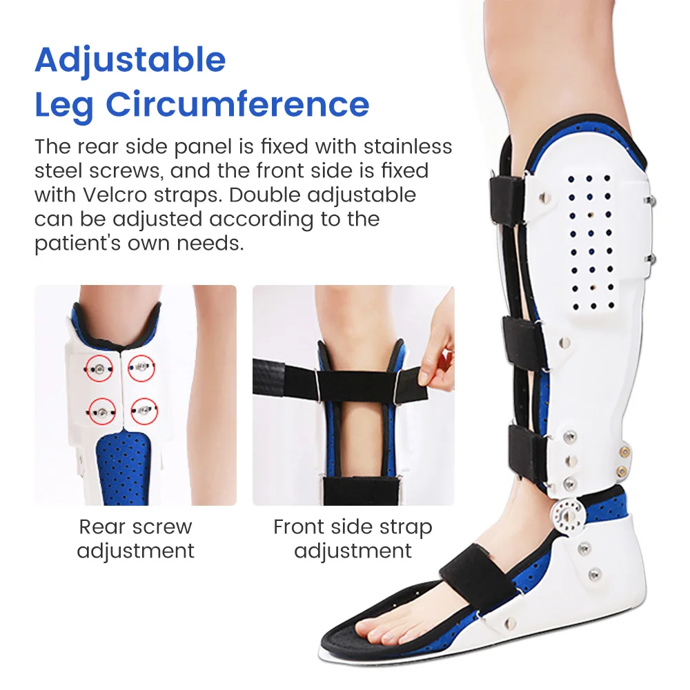 Adjustable Ankle Joint Fixation Support Ankle Fracture Fixation Rehabilitation Breathable Medical Foot Support Corrector Tool