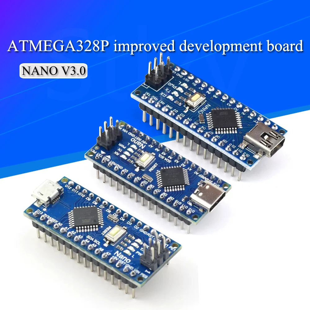Mini / Type-C / Micro USB Nano 3.0 z kontrolerem Nano kompatybilnym z bootloaderem dla arduino CH340 dysk USB 16Mhz ATMEGA328P