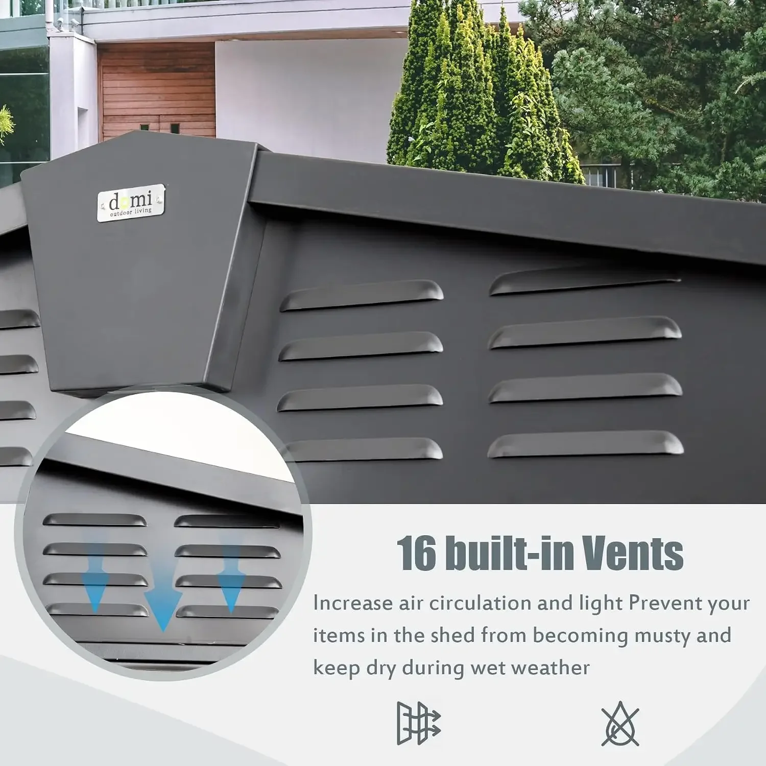 Outdoor Storage Shed 10' x 8’, Metal Garden Shed with Galvanized Steel Frame for Bike, Tools, Lawn Mowers,, Customized