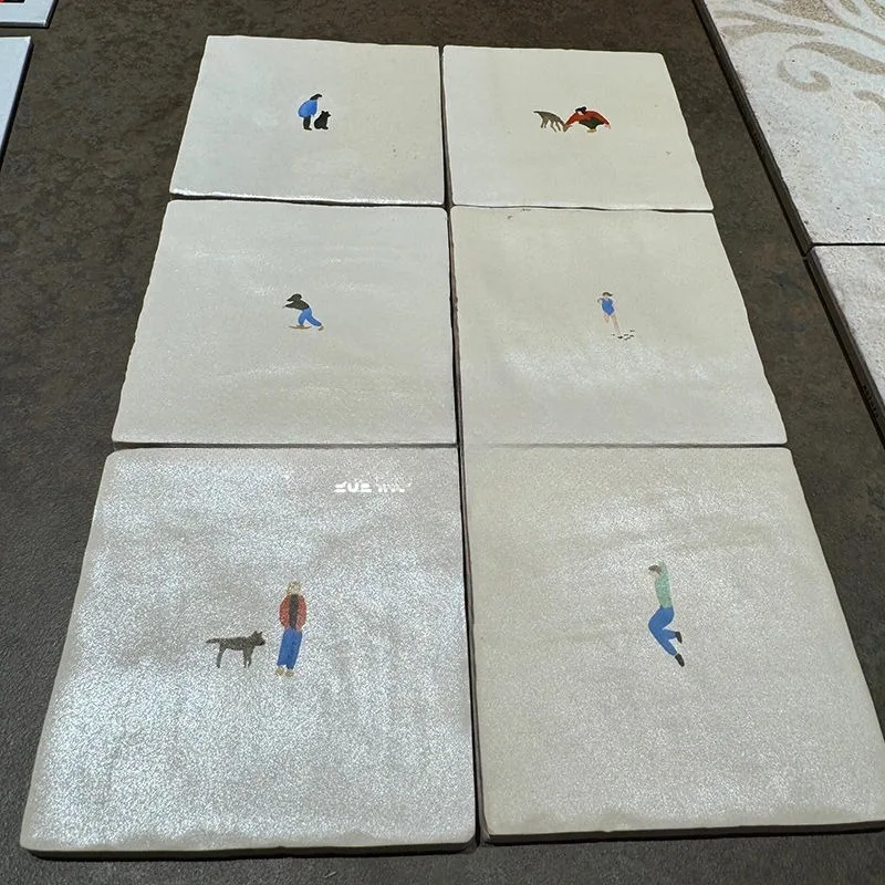 

painted handmade bricks Personality cafe, creative studio wall restaurant