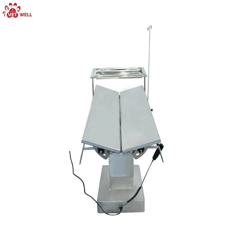 Mobile Veterinary V-shaped Operating Table Durable Stainless Steel Animal Surgical Table For Farm And Pet Clinic