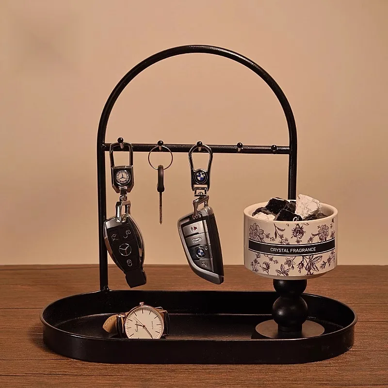 

Entrance Decorative Key Storage Box Vintage Luxury mat Moving Gift l Ornament Home Organization Key Holder