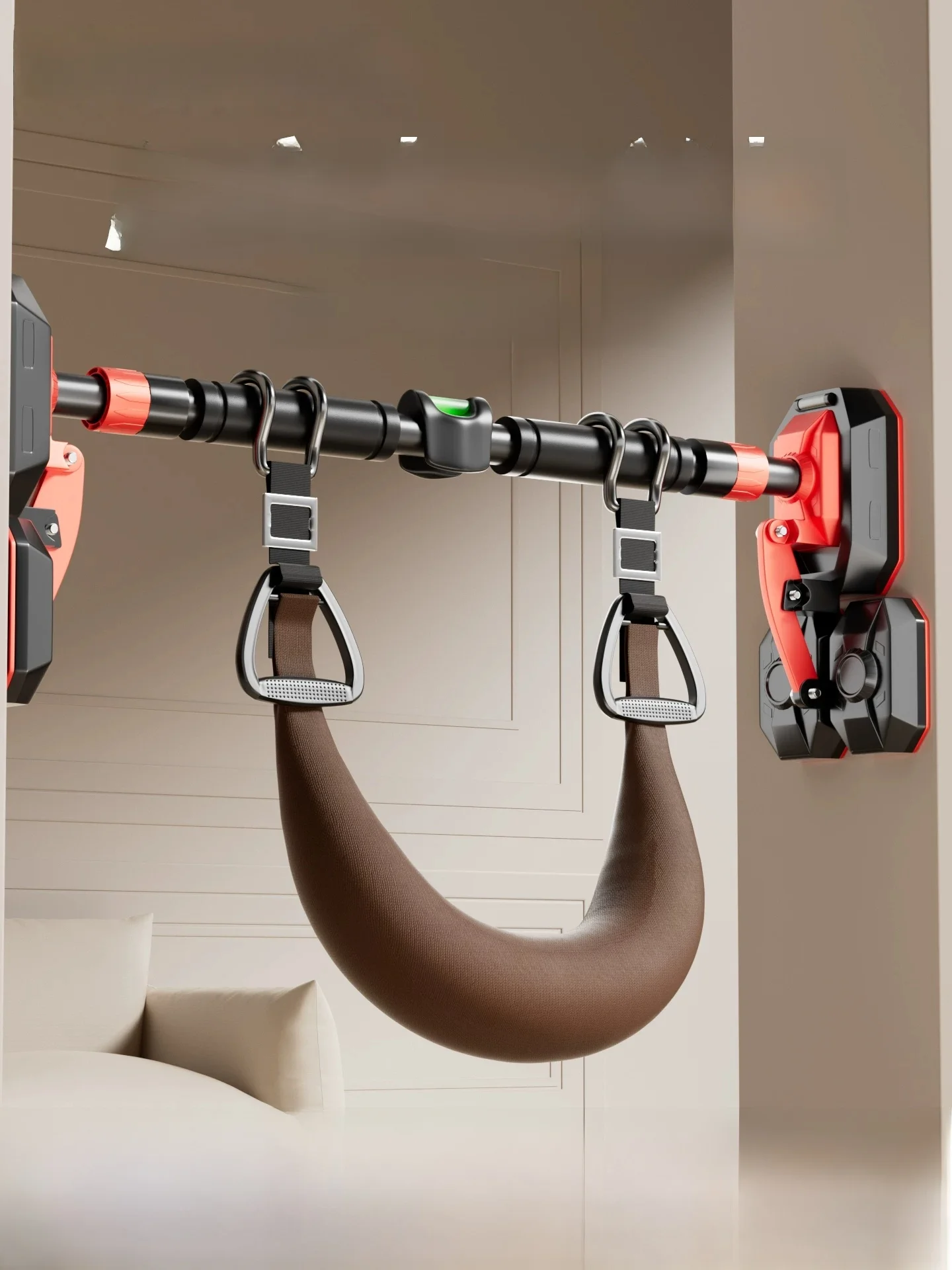 Home Use Lumbar Disc Herniation Traction Belt Single Bar Indoor Fitness Equipment Stretching Pull up Bar Rehabilitation Insti...
