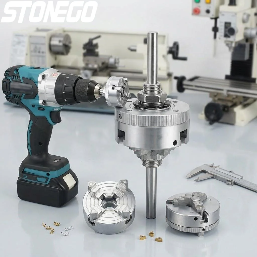 ヘビーデューティーセルフセンタリング電動旋盤ドリルチャック3爪4爪m12リンケージ精密穴あけ工具用