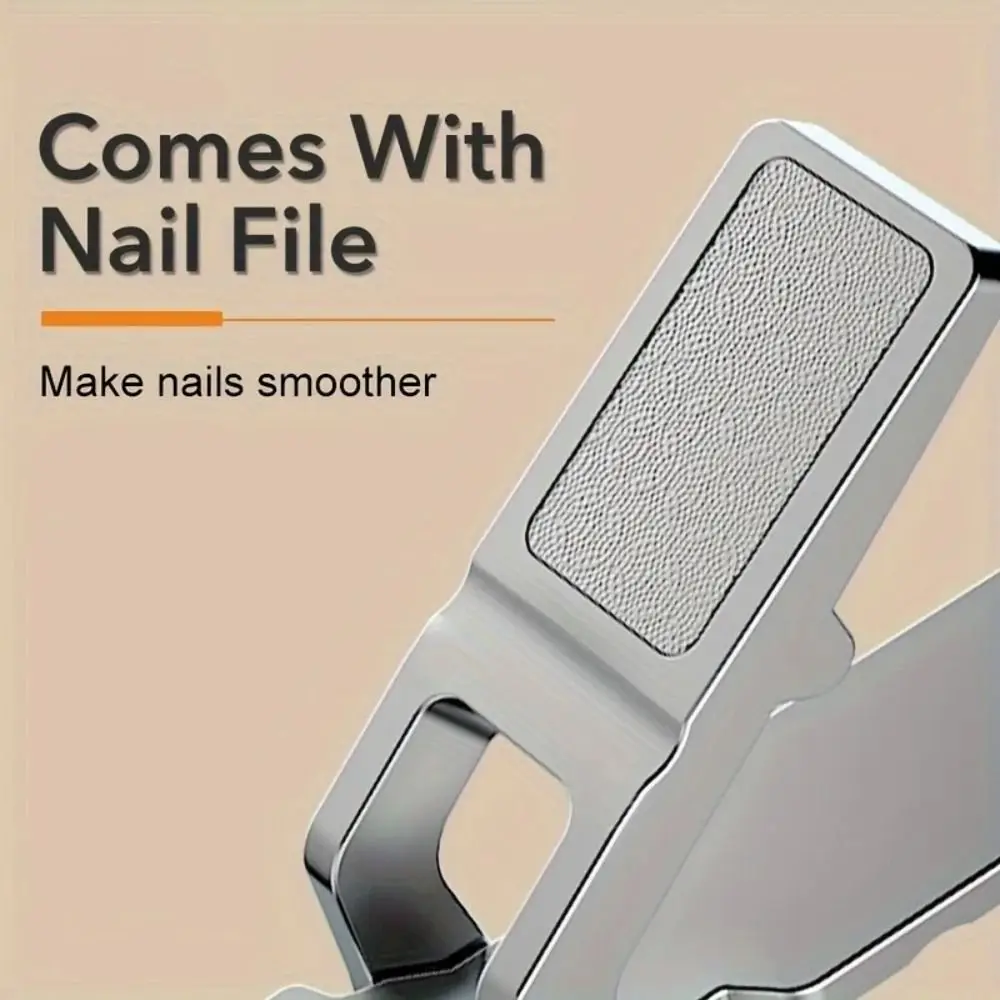 

Портативный маникюрный нож из нержавеющей стали с защитой от брызг, кусачки для ногтей с широкими челюстями, прочные инструменты для педикюра, уход за ногтями