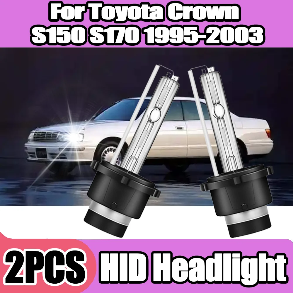 

2PCS 6000K White HID Xenon Lamp Bulbs High Power D2S Xenon Headlights Plug And Play 20000LM For Toyota Crown S150 S170 1995-2003