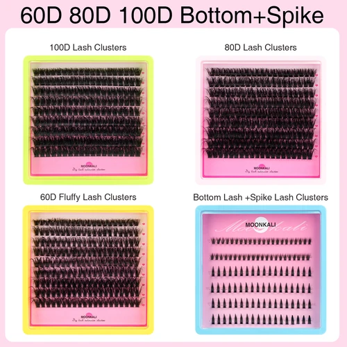 Imagen 2 del producto Extensión de pestañas MOONKALI, grupos de pestañas tenues, 10-16mm, 4 estilos, grupos de pestañas, pestañas de volumen, extensión de pestañas DIY