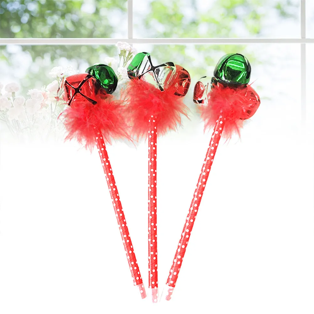 

Набор из 3 шариковых ручек с милым дизайном рождественских колокольчиков для детей и студентов, тонкий наконечник, плавное письмо, для домашних заданий и подарков на вечеринки