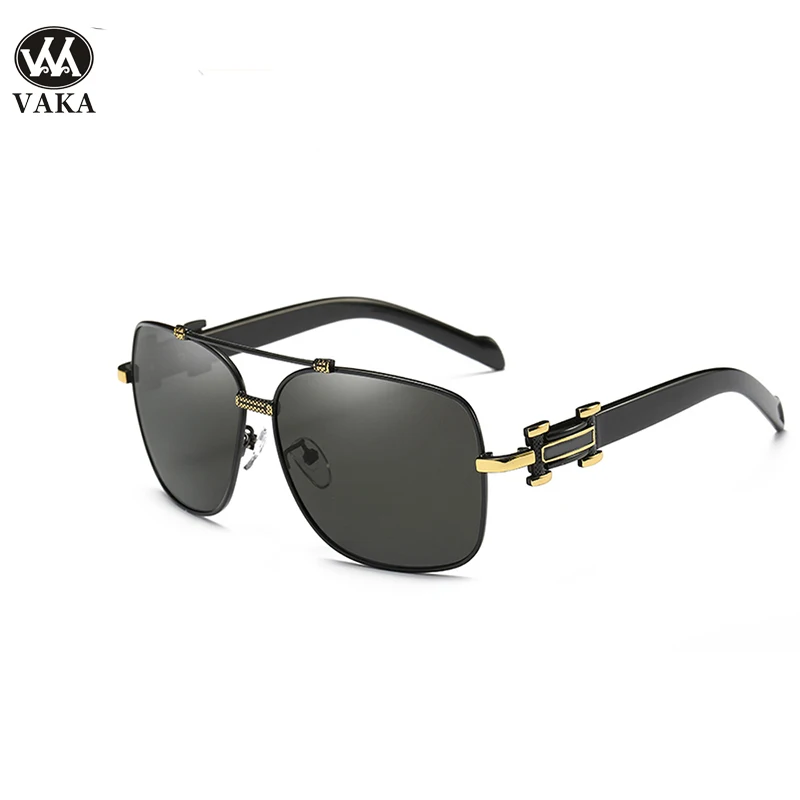 

2023 New Fashion Brand Men Polarized Sunglasses Fashionable Metal Frame Lens with Blue film Anti-Reflective Gafas De Sol A375