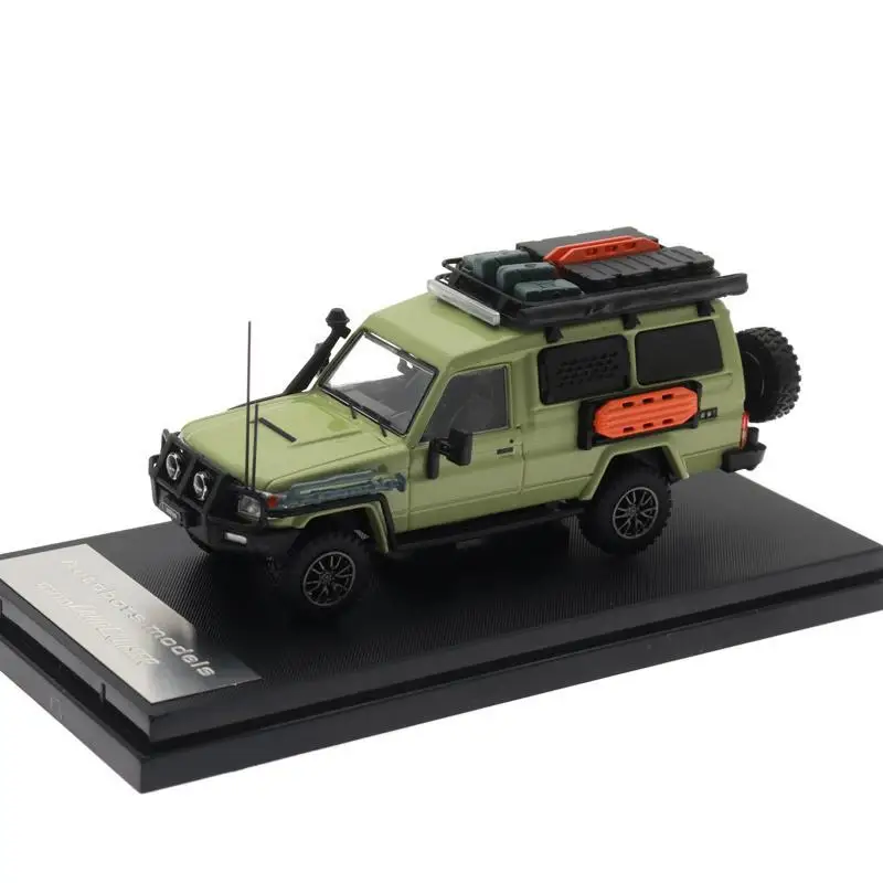 Diecast 1/64 Scale Model Car Land Cruiser LC78 AM Alloy Car Model J70 Land Cruiser Play Vehicles Toys for Boys Original Box