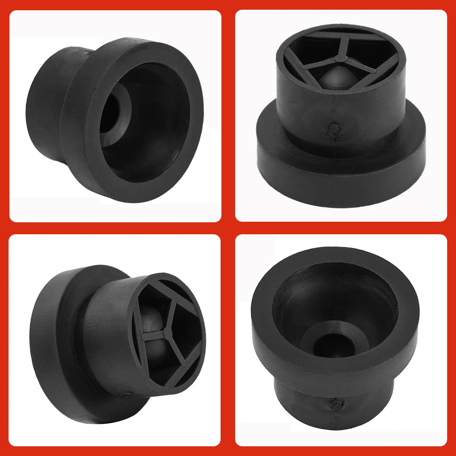 4X Rubber Engine Cover Grommet Buffer Mount Bush Stopper Pad For Jeep Dodge Chrysler Ram 2014 - 2021 Alfa Romeo Front 68238086AA