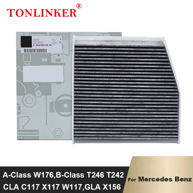 

TONLINKER Cabin Filter A2468300018 For Mercedes Benz A Class W176 B Class T246 T242 CLA C117 X117 W117 GLA X156 Car Accessories