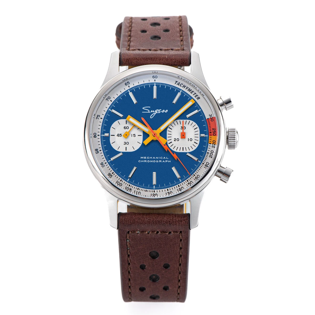 Sugess 1963 Fliegeruhr Herren Chronograph mechanische Armbanduhren Original ST1901 Schwanenhalswerk Saphirglas Racing 2022