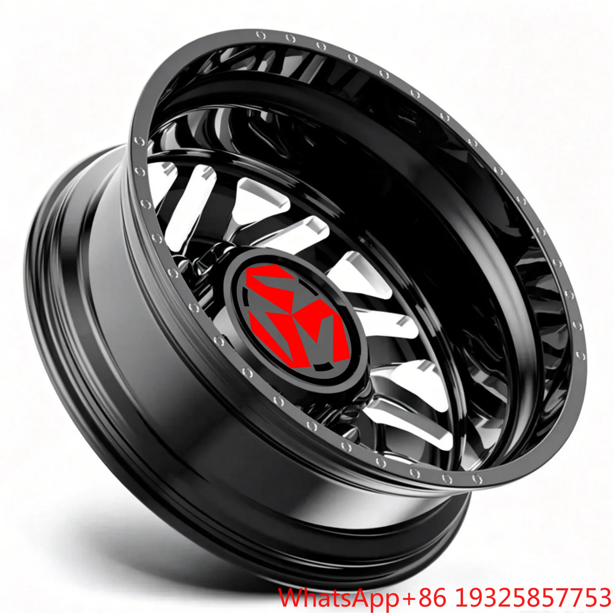 SJ Rims Custom American Force Wheels H-Shaped One-Piece Forged Off-road Wheels 22/24/26 Inch for Ram 3500  F-450