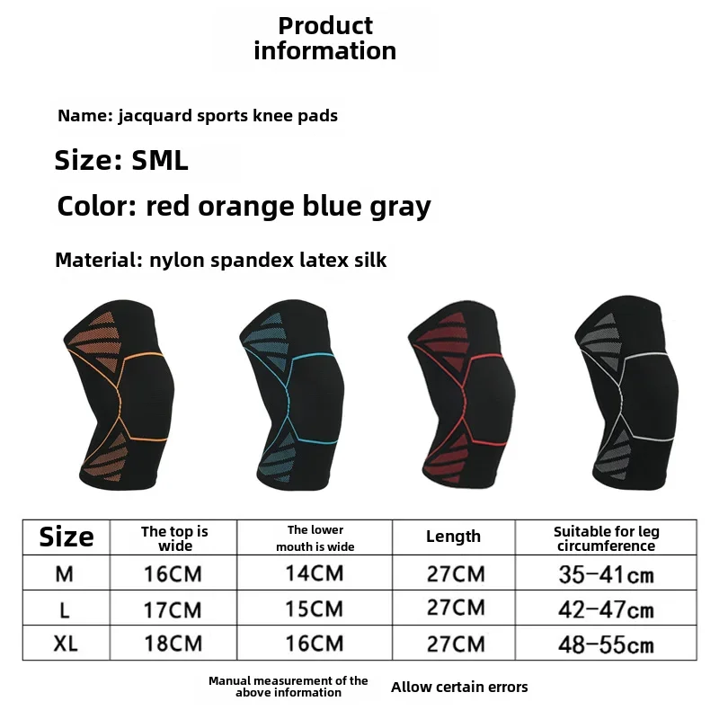 Knitted Knee Pads Nylon Jacquard Warm Knee Pads for Men and Women Cycling Running Skipping Rope Basketball Fitness Knee Joint...